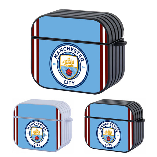 Manchester City Logo Hard Plastic Case Cover For Apple Airpods 3