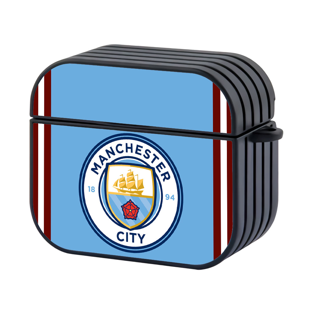 Manchester City Logo Hard Plastic Case Cover For Apple Airpods 3