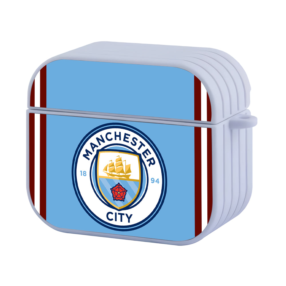 Manchester City Logo Hard Plastic Case Cover For Apple Airpods 3