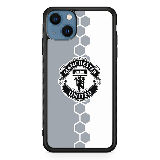 Manchester United Hexagon Pattern iPhone 15 Plus Case