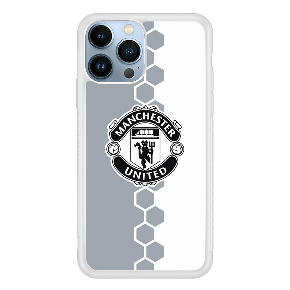 Manchester United Hexagon Pattern iPhone 14 Pro Case