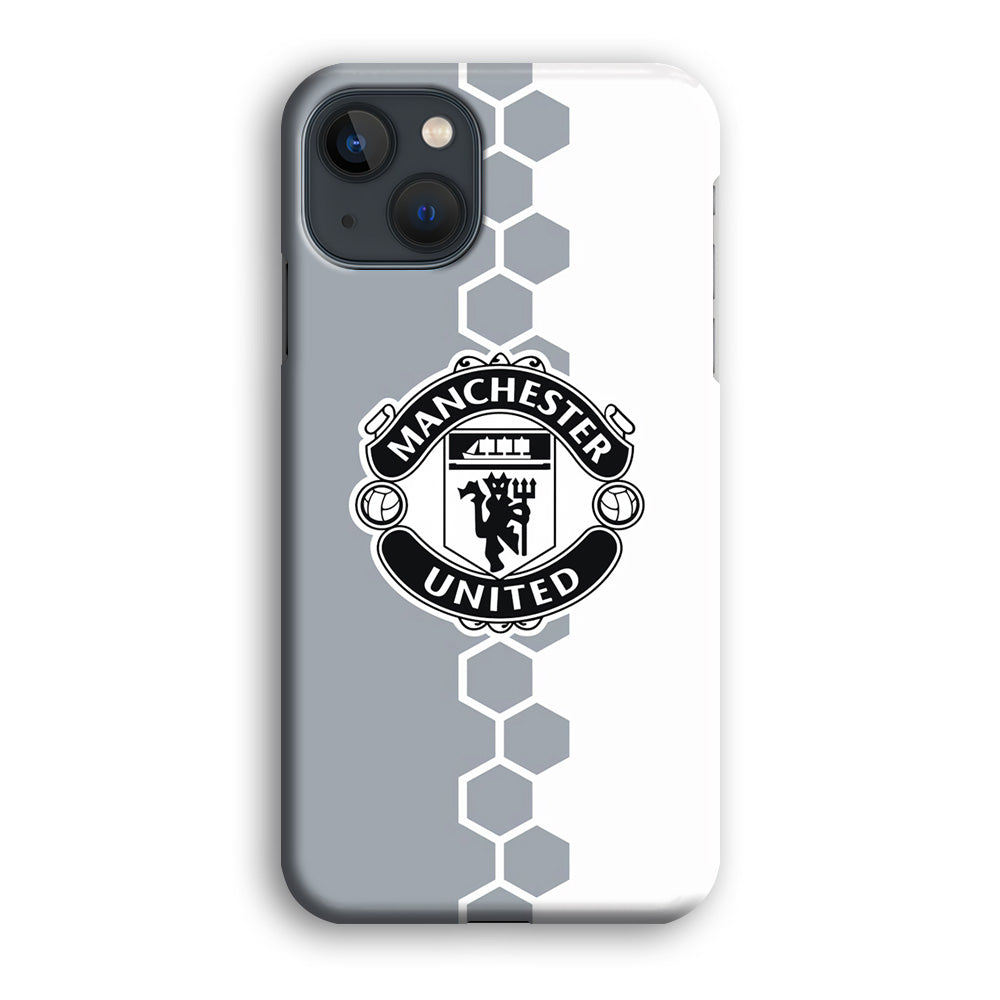 Manchester United Hexagon Pattern iPhone 15 Case