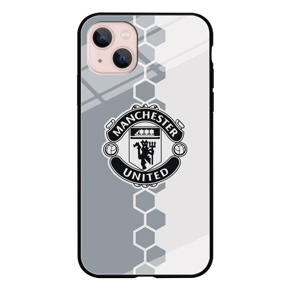 Manchester United Hexagon Pattern iPhone 15 Plus Case