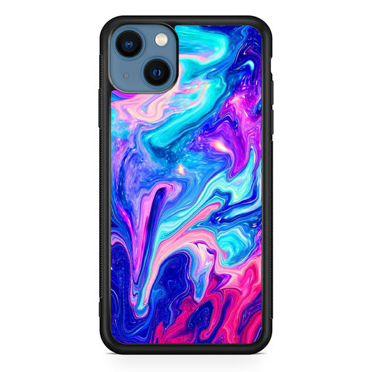 Marble Blue And Lilac Combination iPhone 15 Case