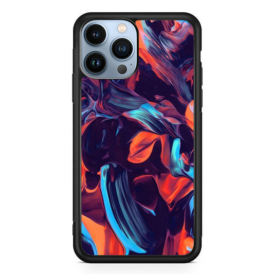 Marble Purple Orange And Blue Mixed iPhone 14 Pro Max Case