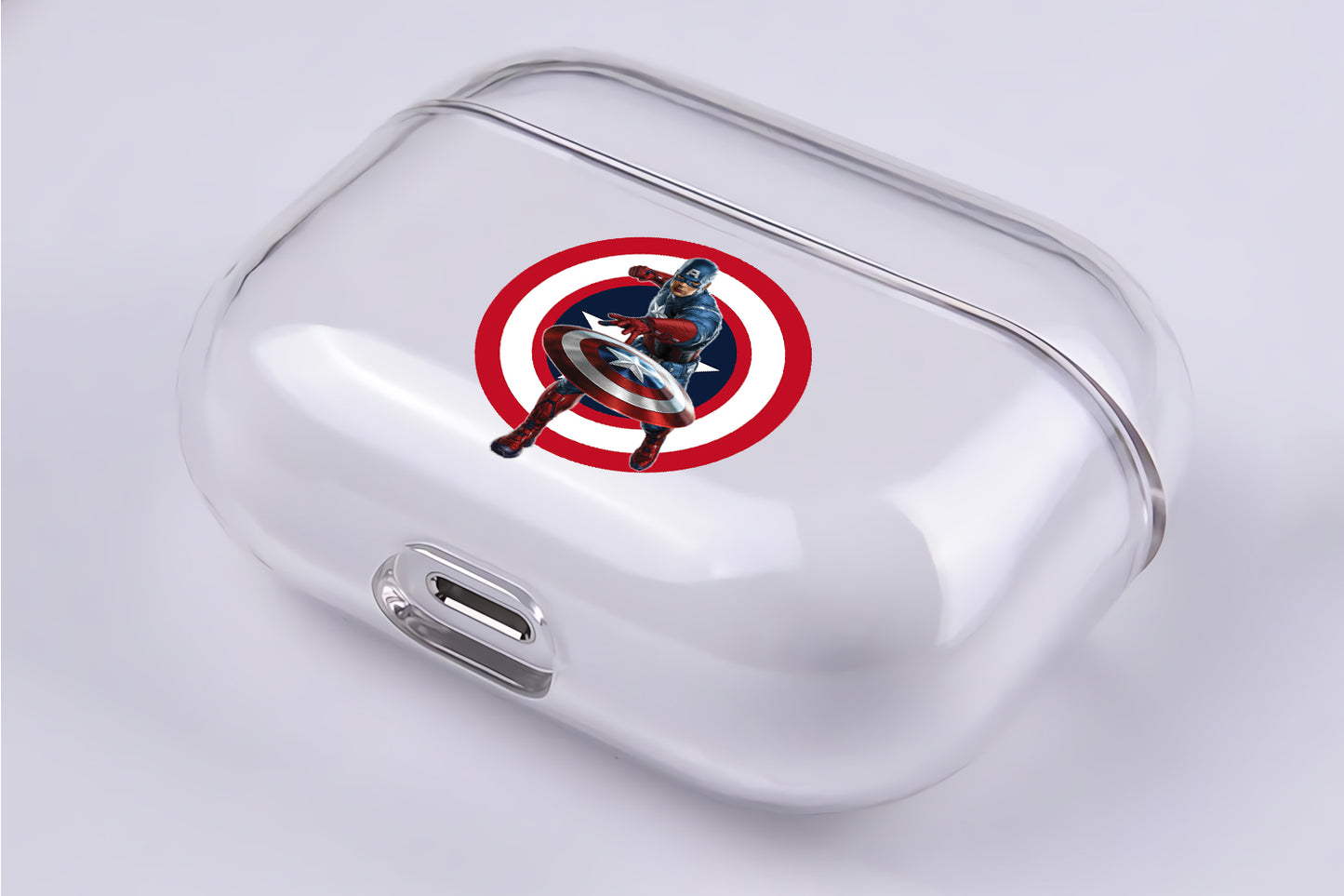 Marvel Captain America Shield Protective Clear Case Cover For Apple AirPod Pro