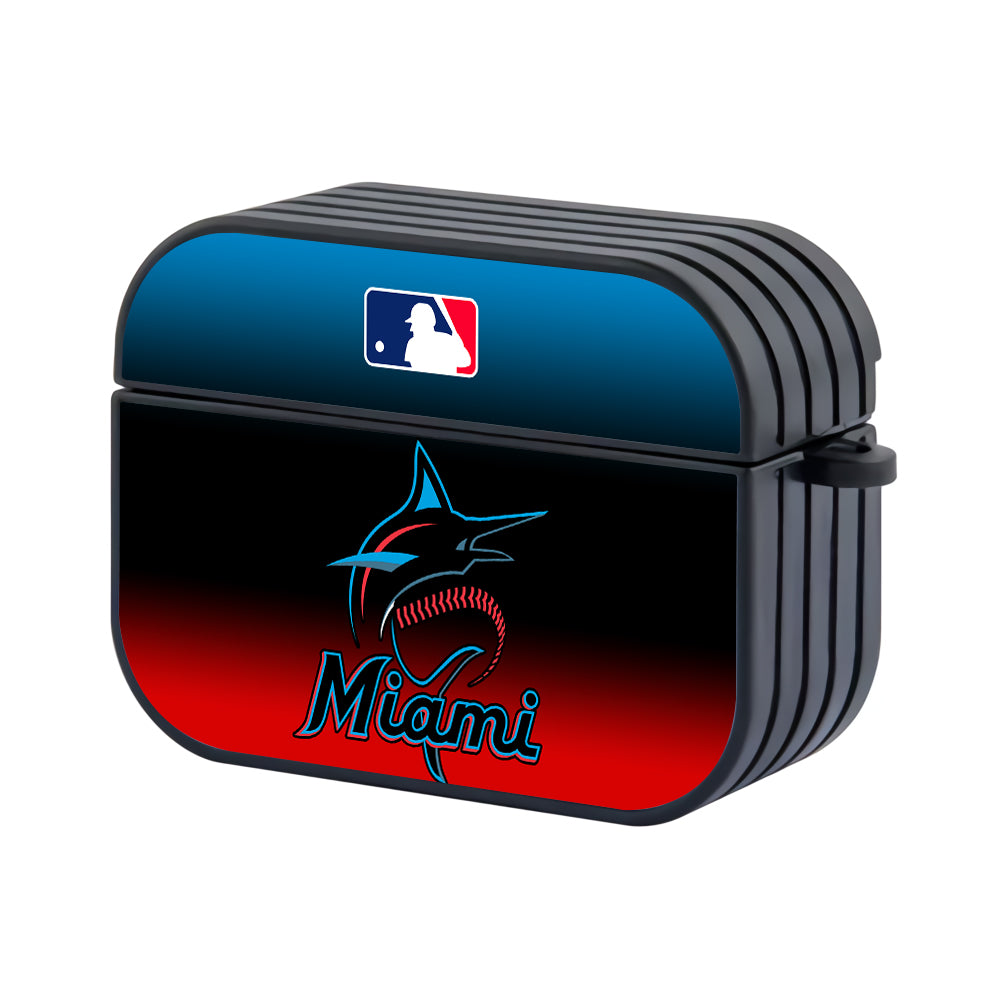 Miami Marlins MLB Team Hard Plastic Case Cover For Apple Airpods Pro