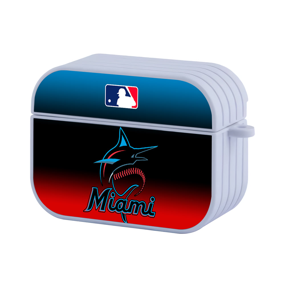 Miami Marlins MLB Team Hard Plastic Case Cover For Apple Airpods Pro