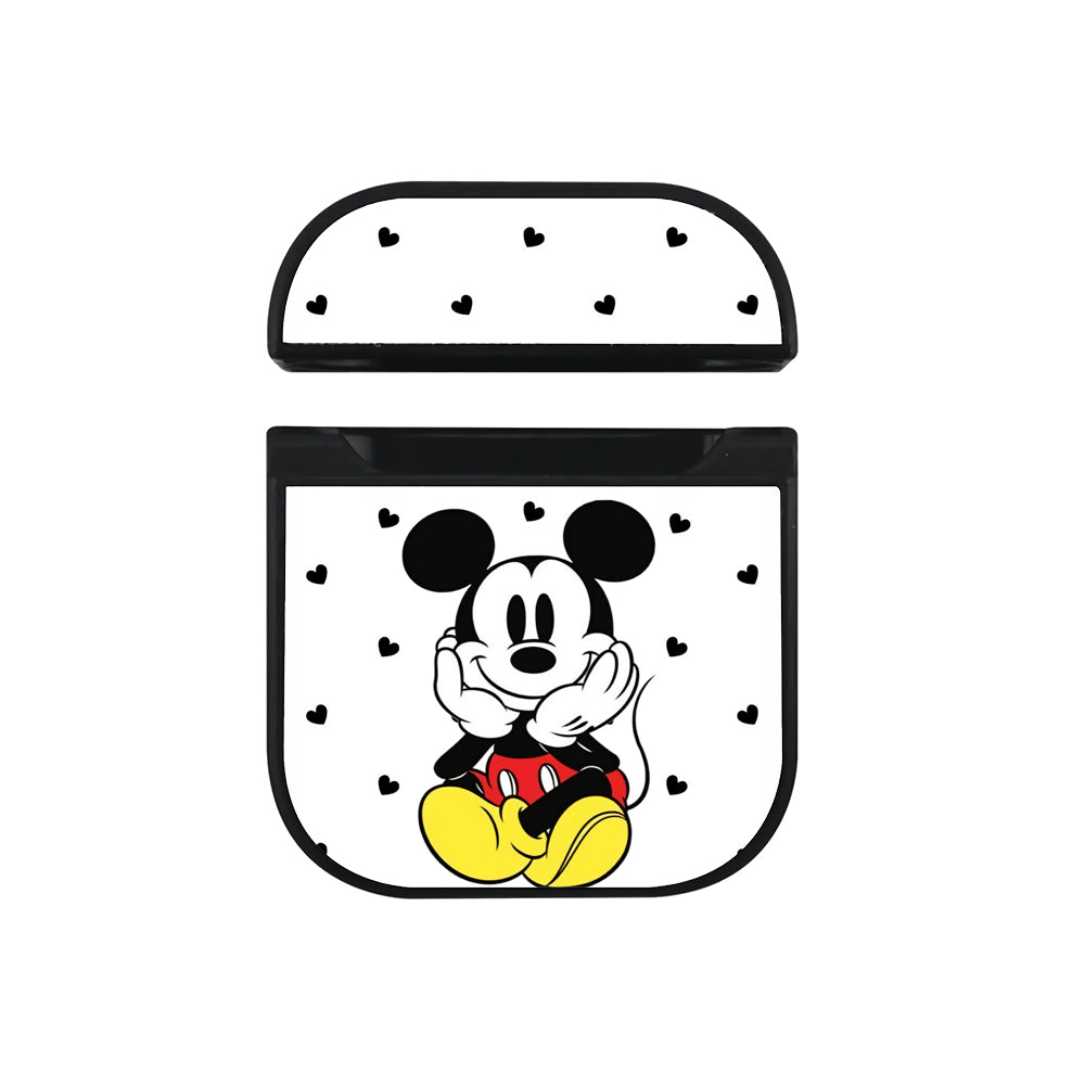 Mickey Love Pattern Hard Plastic Case Cover For Apple Airpods