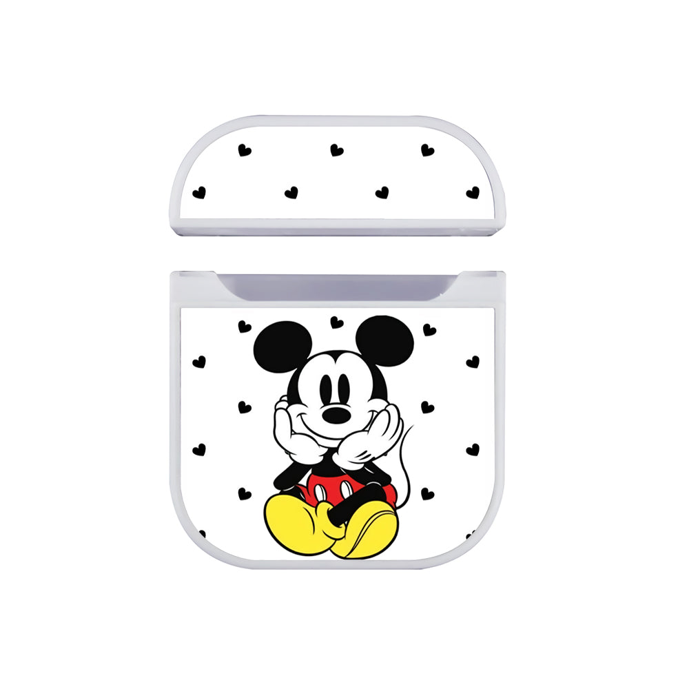 Mickey Love Pattern Hard Plastic Case Cover For Apple Airpods
