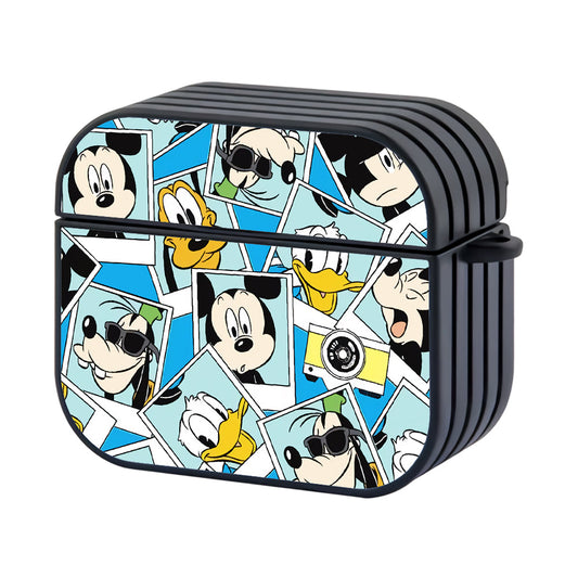 Mickey Mouse Collage Photo Hard Plastic Case Cover For Apple Airpods 4 - Ezzystore