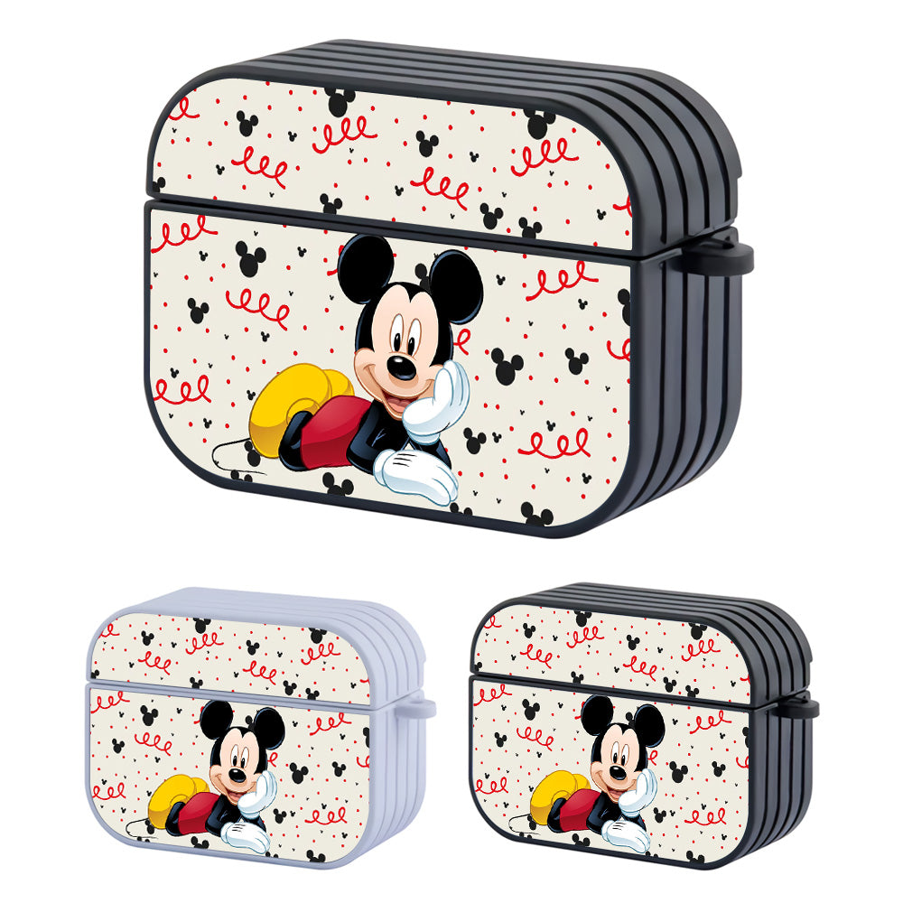 Mickey Mouse Feel Happy Hard Plastic Case Cover For Apple Airpods Pro