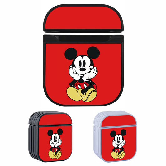 Mickey Mouse Smiling Hard Plastic Case Cover For Apple Airpods