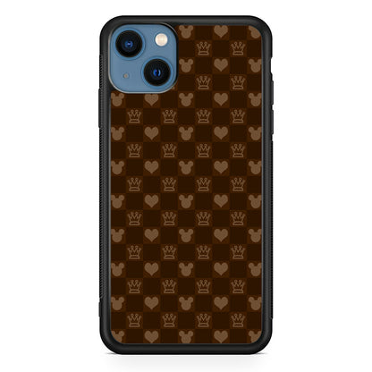 Mickey Mouse Doodle Logo Cube Chocolate  iPhone 14 Plus Case