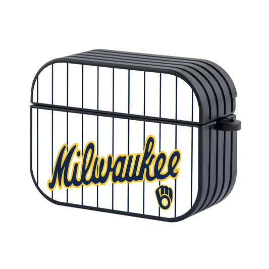 Milwaukee Brewers Jersey Vibes Hard Plastic Case Cover For Apple Airpods Pro 2 - Ezzystore