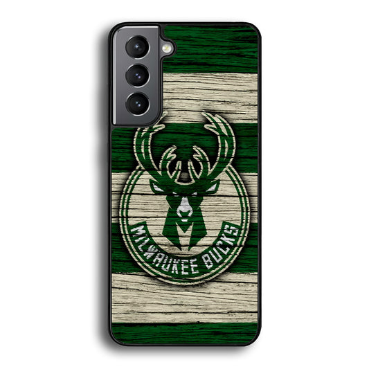 Milwaukee Bucks Logo Pattern Of Wood Samsung Galaxy S21 Case