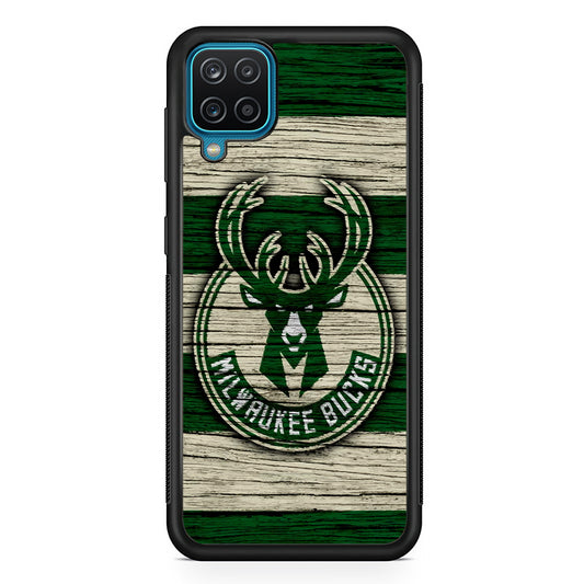 Milwaukee Bucks Logo Pattern Of Wood Samsung Galaxy A12 Case