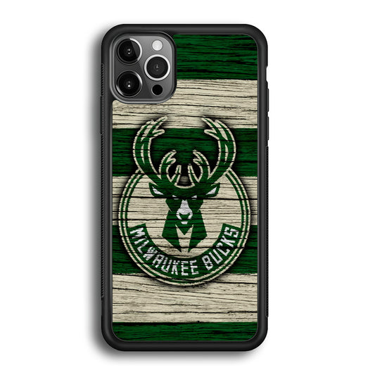 Milwaukee Bucks Logo Pattern Of Wood iPhone 12 Pro Max Case
