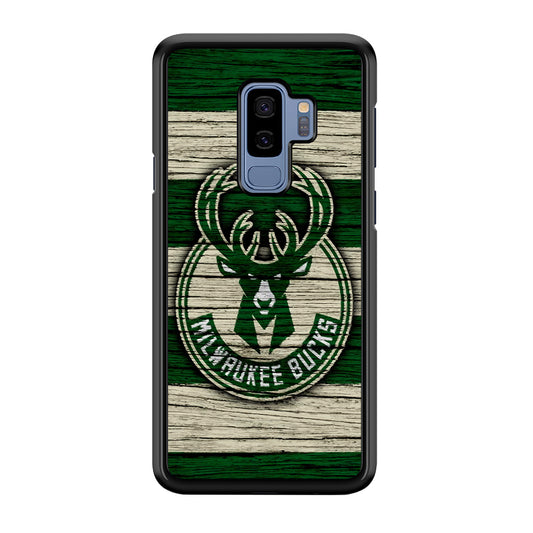 Milwaukee Bucks Logo Pattern Of Wood Samsung Galaxy S9 Plus Case