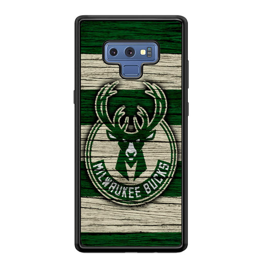 Milwaukee Bucks Logo Pattern Of Wood Samsung Galaxy Note 9 Case