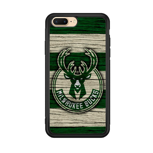 Milwaukee Bucks Logo Pattern Of Wood iPhone 8 Plus Case