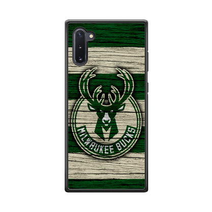 Milwaukee Bucks Logo Pattern Of Wood Samsung Galaxy Note 10 Case