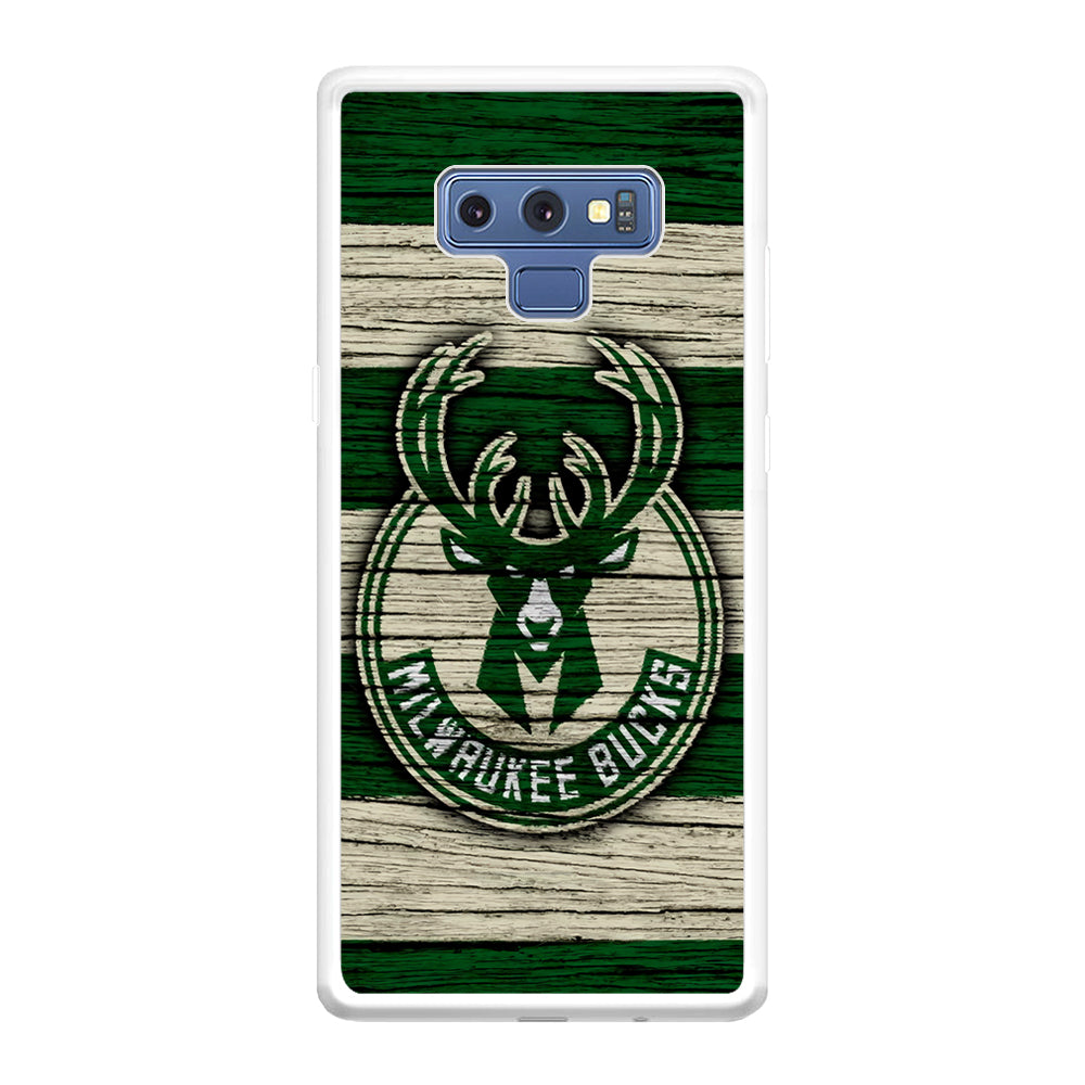 Milwaukee Bucks Logo Pattern Of Wood Samsung Galaxy Note 9 Case