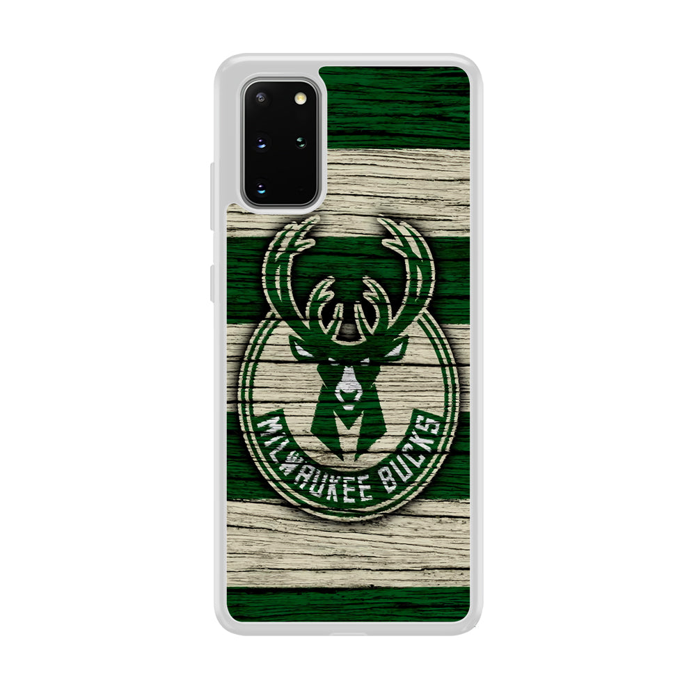 Milwaukee Bucks Logo Pattern Of Wood Samsung Galaxy S20 Plus Case