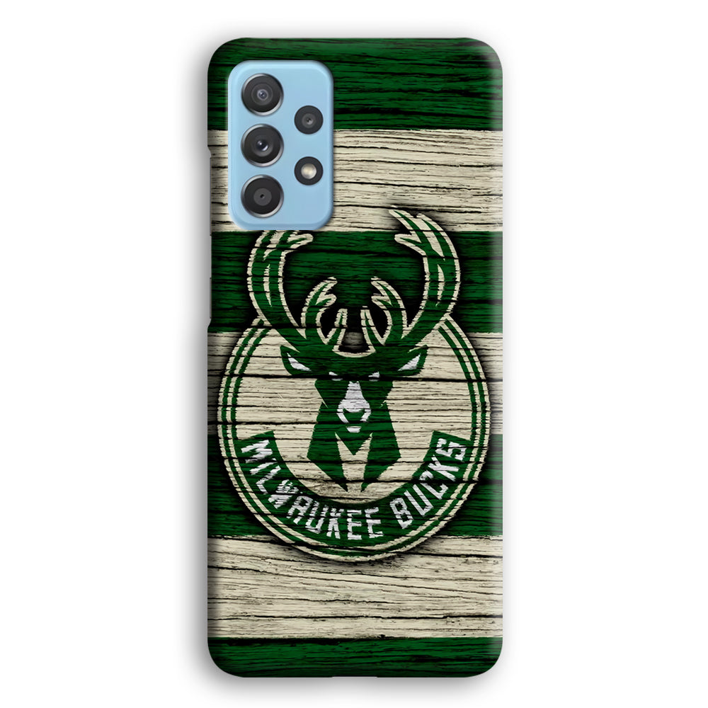 Milwaukee Bucks Logo Pattern Of Wood Samsung Galaxy A52 Case