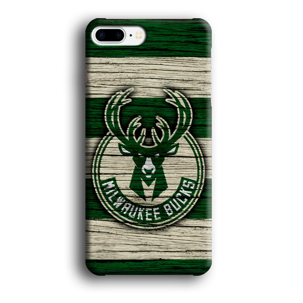 Milwaukee Bucks Logo Pattern Of Wood iPhone 8 Plus Case