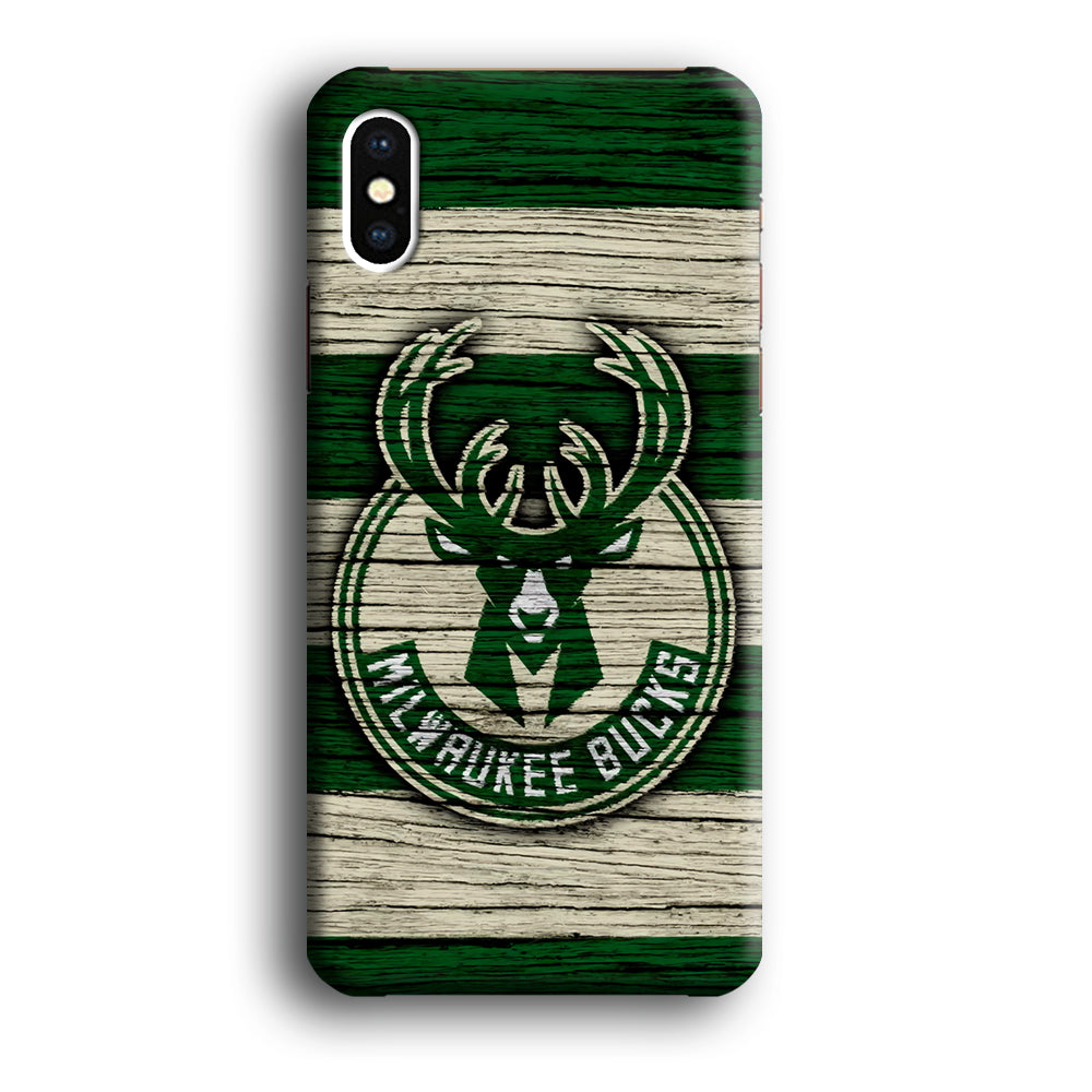 Milwaukee Bucks Logo Pattern Of Wood iPhone X Case