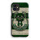 Milwaukee Bucks Logo Pattern Of Wood iPhone 12 Case