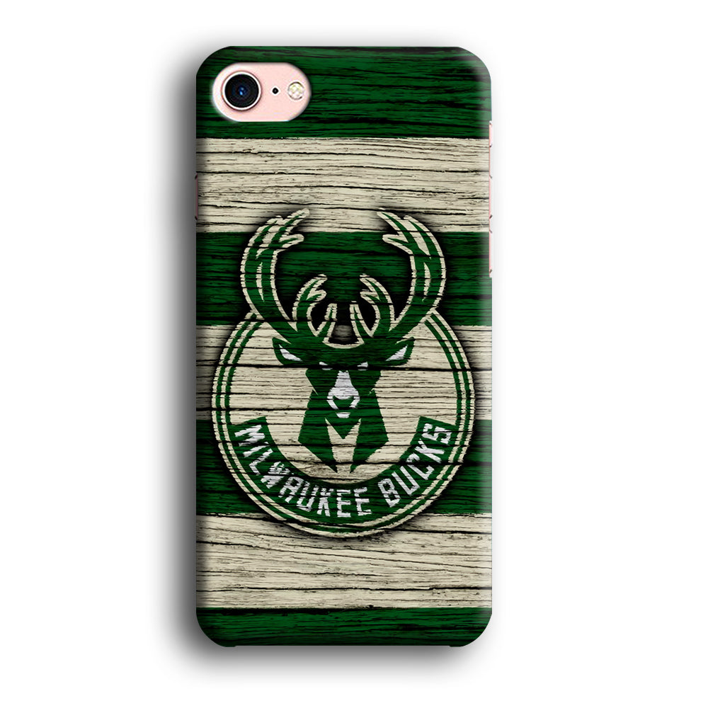 Milwaukee Bucks Logo Pattern Of Wood iPhone 7 Case