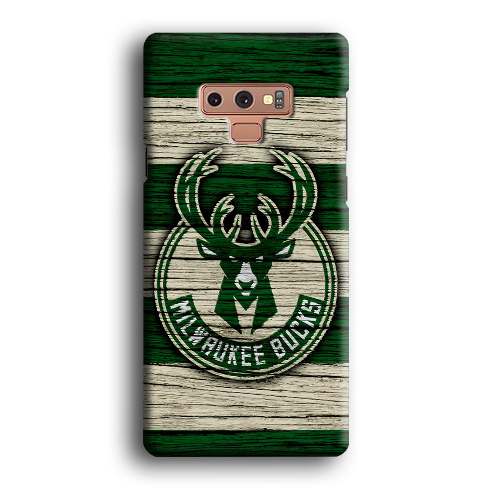 Milwaukee Bucks Logo Pattern Of Wood Samsung Galaxy Note 9 Case