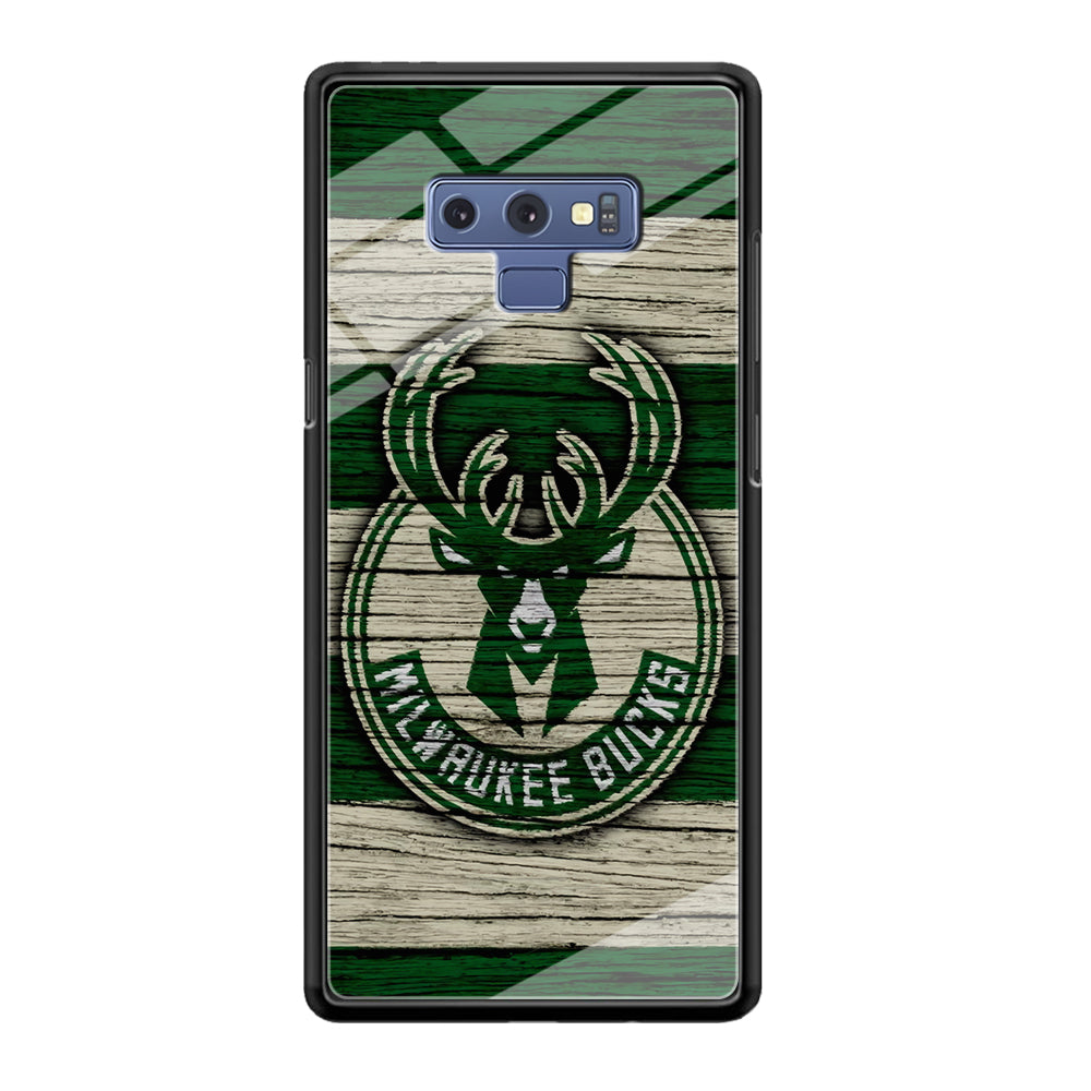 Milwaukee Bucks Logo Pattern Of Wood Samsung Galaxy Note 9 Case