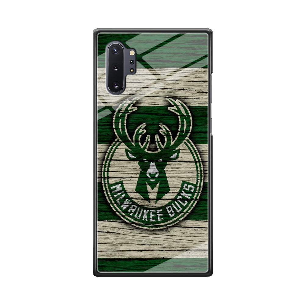 Milwaukee Bucks Logo Pattern Of Wood Samsung Galaxy Note 10 Plus Case