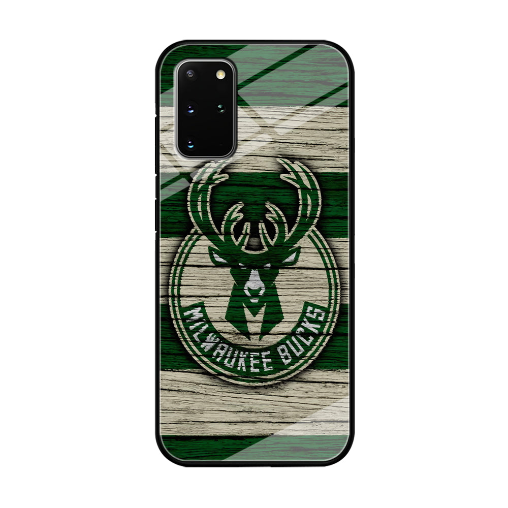 Milwaukee Bucks Logo Pattern Of Wood Samsung Galaxy S20 Plus Case