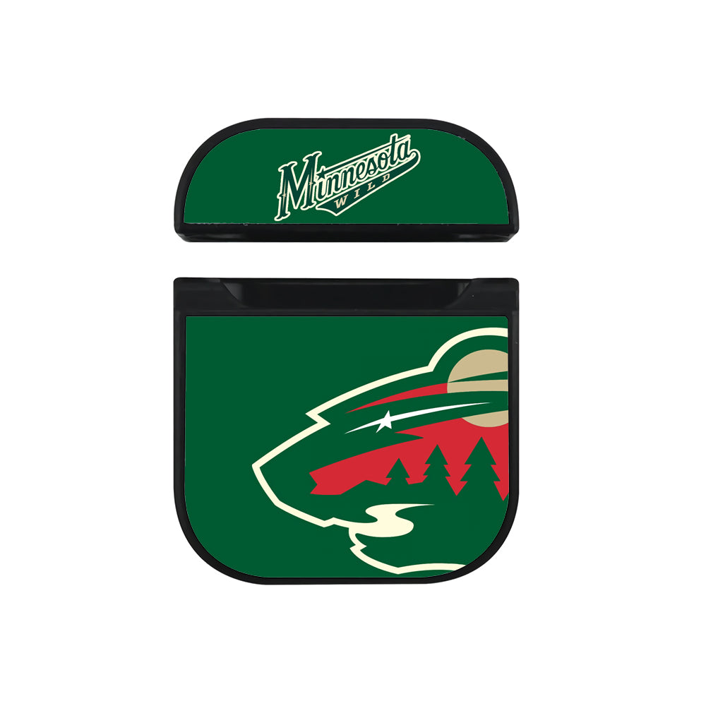 Minnesota Wild Icon Team Hard Plastic Case Cover For Apple Airpods