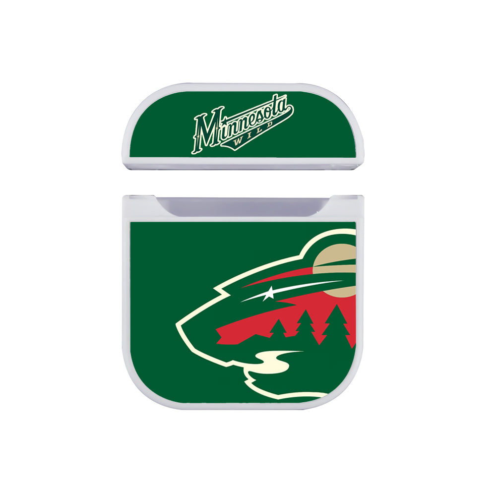 Minnesota Wild Icon Team Hard Plastic Case Cover For Apple Airpods