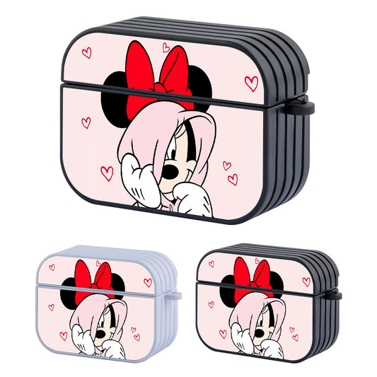 Minnie Mouse Cute In Love Hard Plastic Case Cover For Apple Airpods Pro