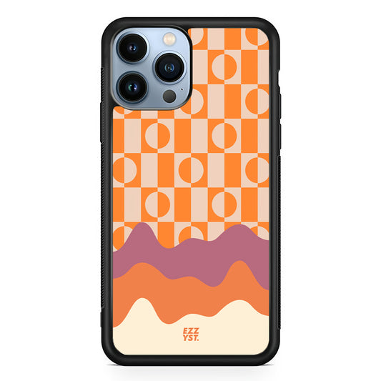 Mixing Shapes Orange Texture Magsafe iPhone Case