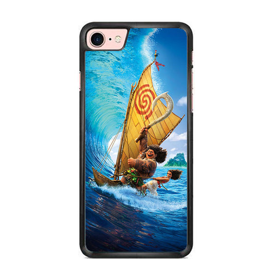 Moana Waves Surfing With Boat iPhone 7 Case