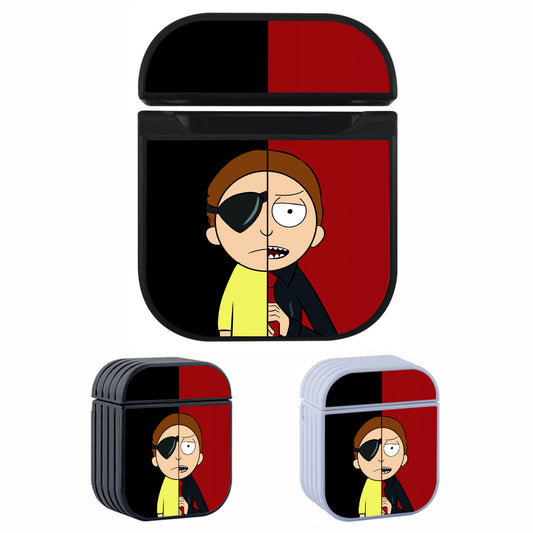 Morty Two Side Hard Plastic Case Cover For Apple Airpods