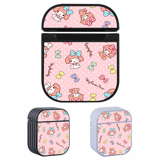 My Melody Dot Pattern Hard Plastic Case Cover For Apple Airpods