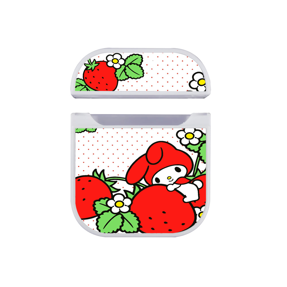 My Melody Strawberry Hard Plastic Case Cover For Apple Airpods