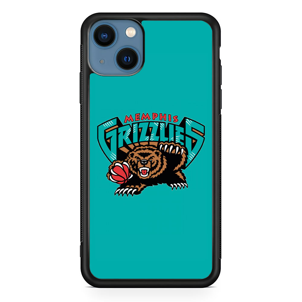 NBA Memphis Grizzlies Bear Logo iPhone 15 Plus Case