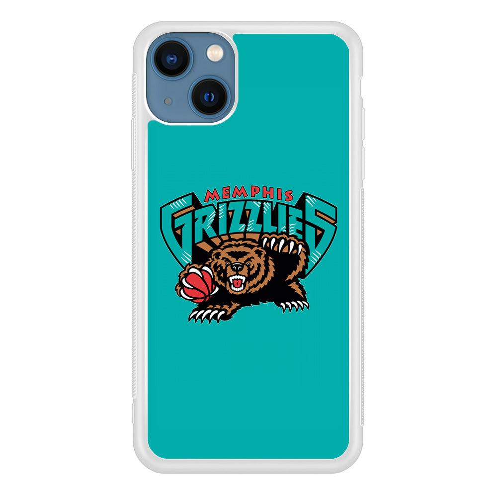 NBA Memphis Grizzlies Bear Logo iPhone 15 Plus Case