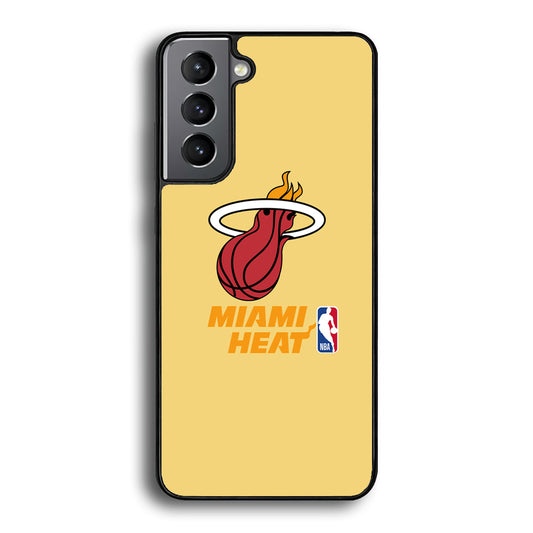 NBA Miami Heat Latte Colour Logo Samsung Galaxy S22 Plus Case - Ezzystore