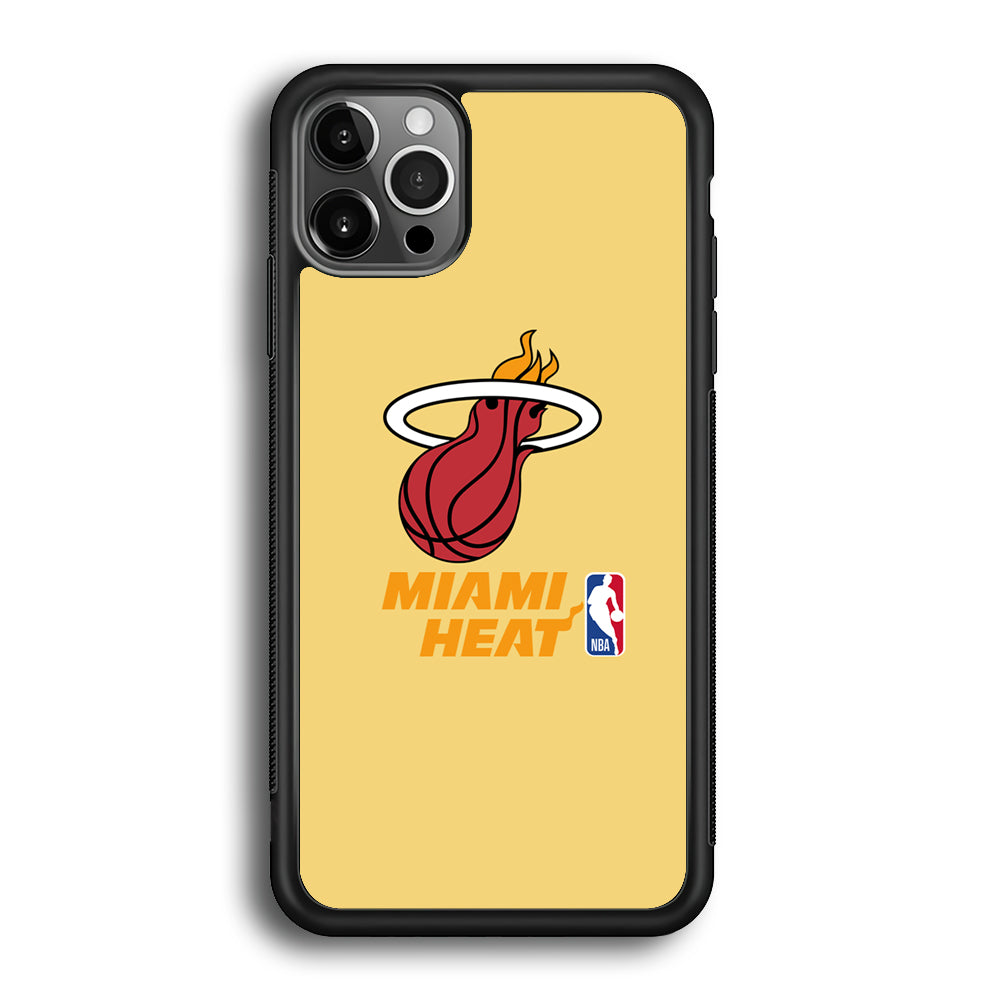 NBA Miami Heat Latte Colour Logo iPhone 12 Pro Case