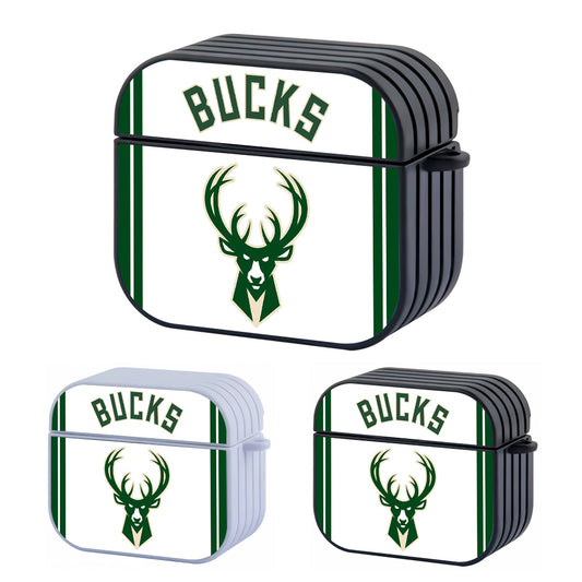 NBA Milwaukee Bucks Hard Plastic Case Cover For Apple Airpods 3